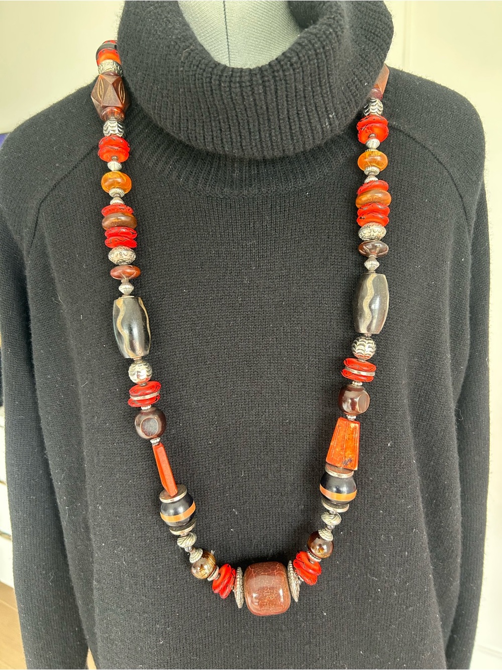 🔥 Bold Artisan Tribal-Inspired Statement Necklace 🔥